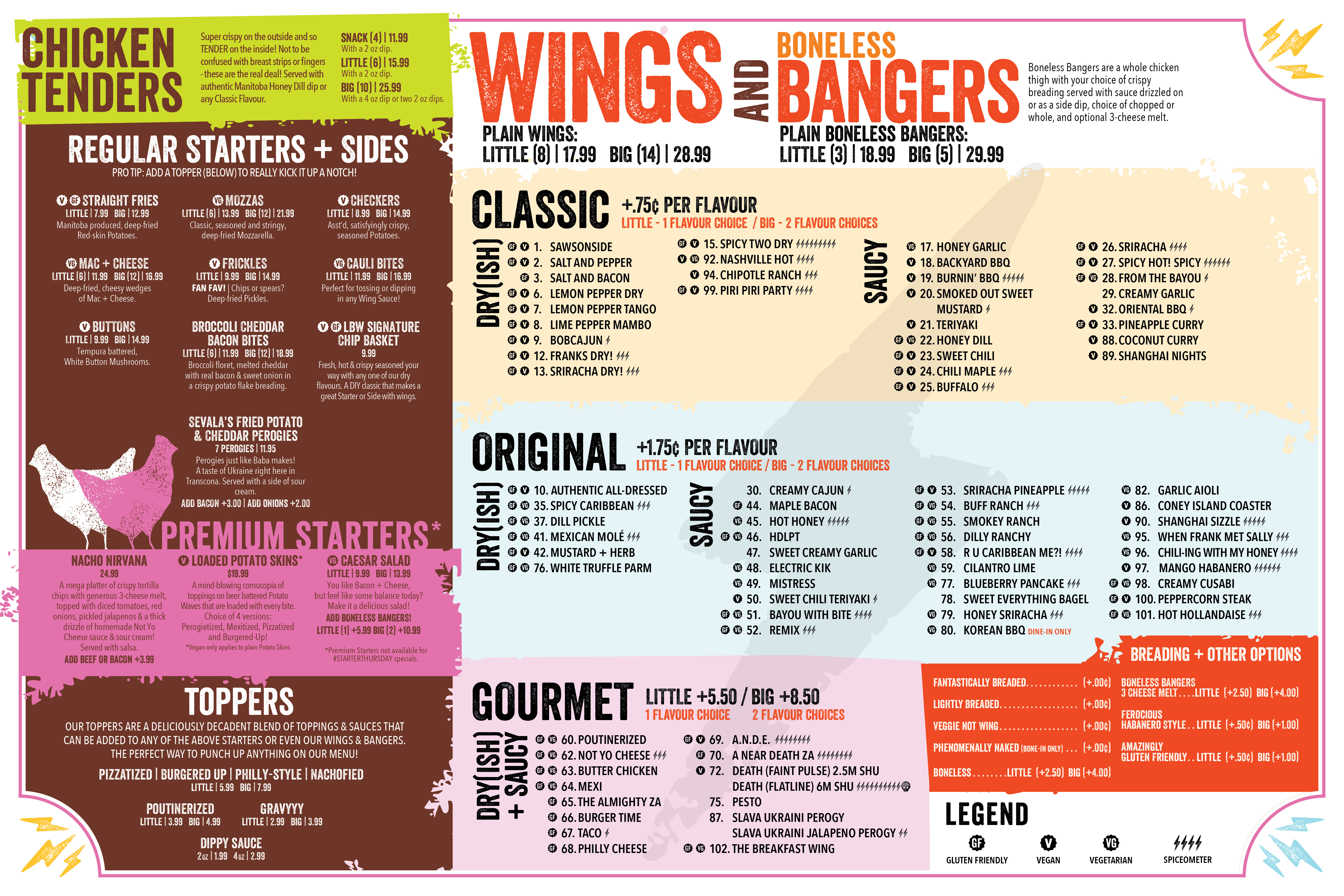 Little Bones Menu Page 2 of 2